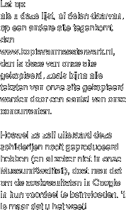 Let op: